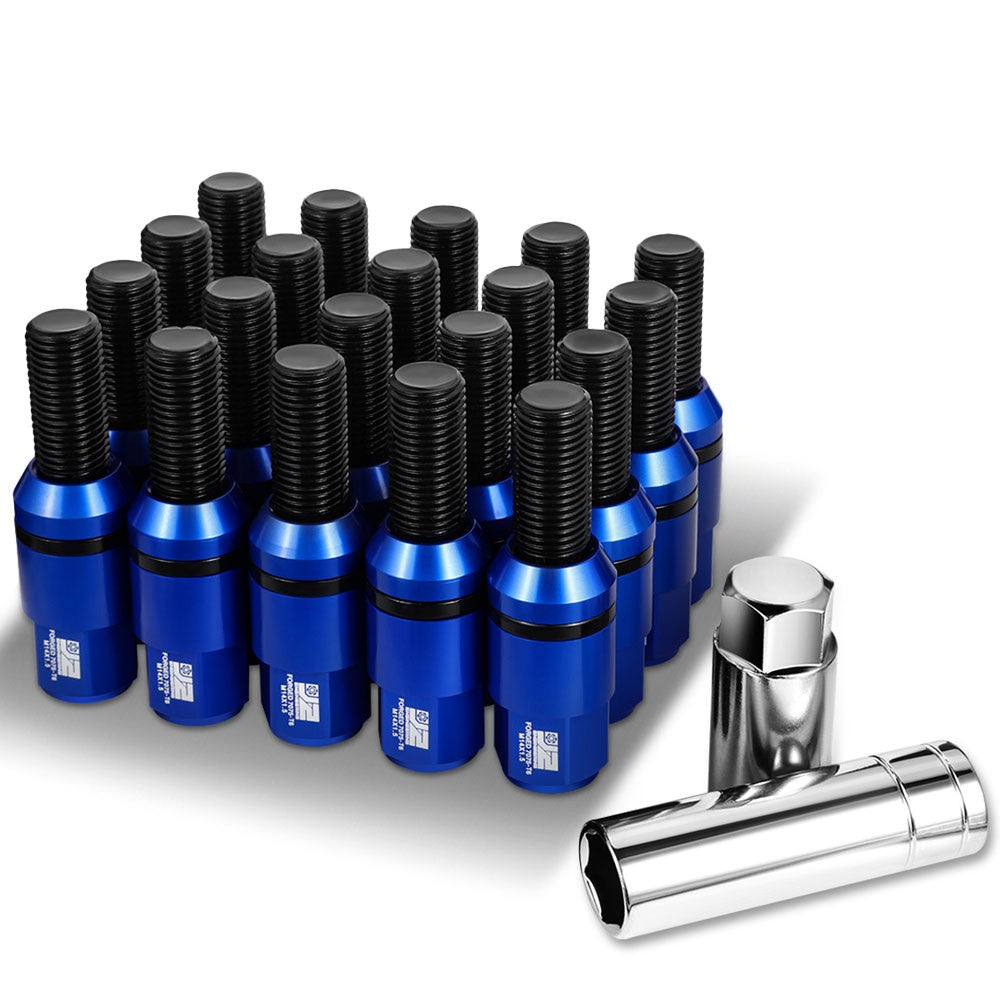 J2 Blue M14x1.5 Closed End 23MM OD/76mm Tall Conical Seat Lug Nuts J2-LN-T7-041CS-BL