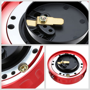 J2 Red Low Profile Twist Lock Steering Wheel Quick Release Adapter J2-QR-ZTL-9070-RD