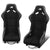 J2 J2-RS-001-GY Fixed Position Bucket Racing Seat w/Slider Black/Grey J2-RS-001-GY