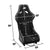 J2 J2-RS-001-GY Fixed Position Bucket Racing Seat w/Slider Black/Grey J2-RS-001-GY