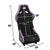 J2 J2-RS-001-PP Fixed Bucket Racing Seat w/Slider Black/Purple J2-RS-001-PP