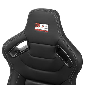 J2 J2-RS-002-BK Reclineable Racing Seat w/Slider Black J2-RS-002-BK