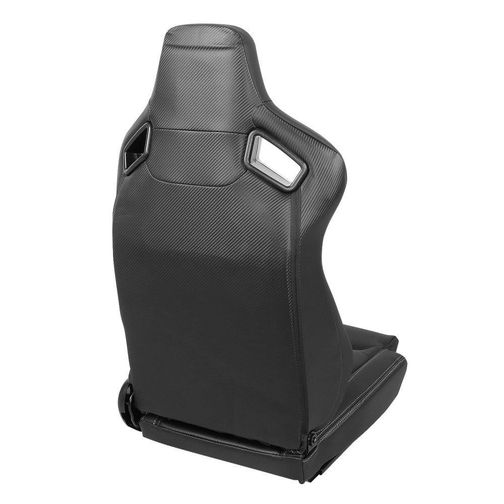 J2 J2-RS-002-BK Reclineable Racing Seat w/Slider Black J2-RS-002-BK