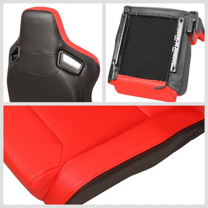 J2 J2-RS-002-RD Reclineable Racing Seat w/Slider Red J2-RS-002-RD