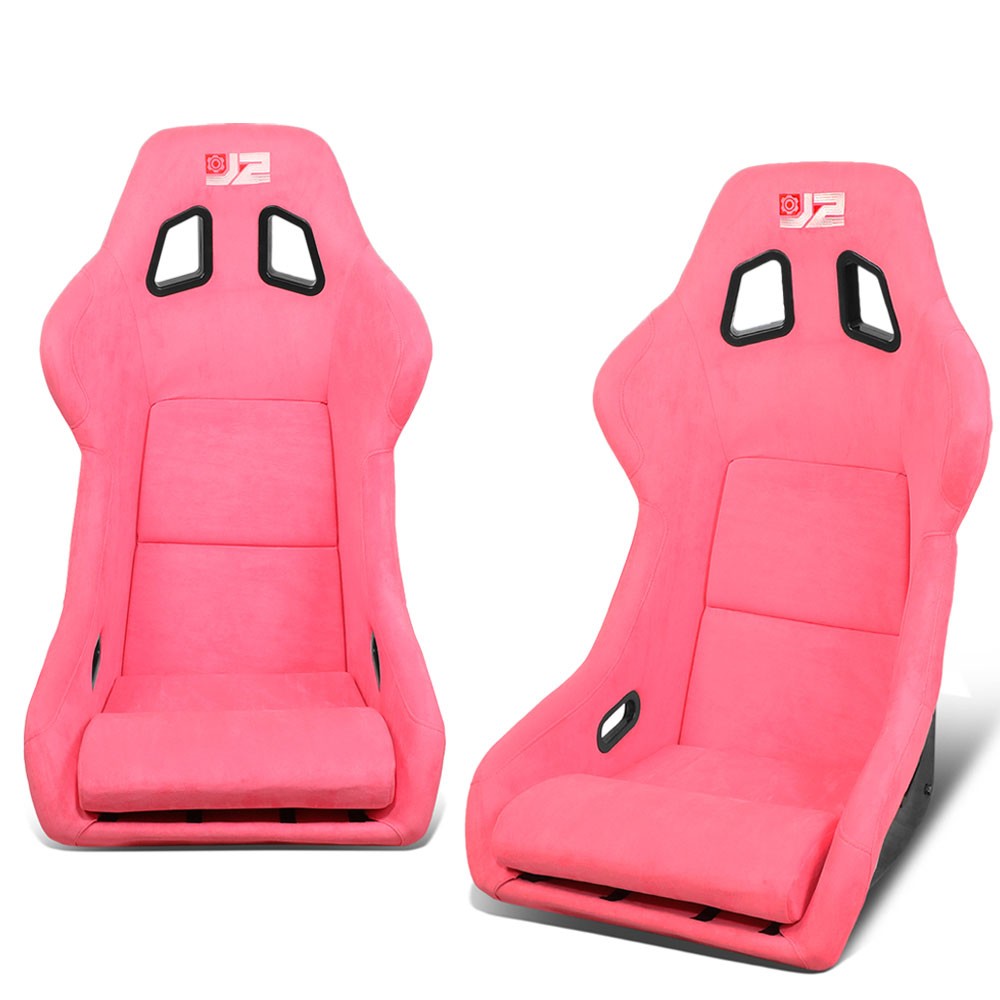 J2 J2-RS-004-PK Large Fixed Position Bucket Racing Seat w/Slider Pink J2-RS-004-PK