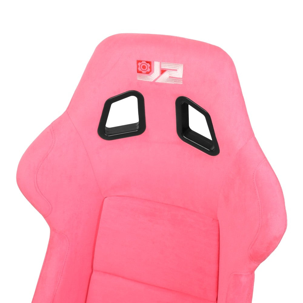 J2 J2-RS-004-PK Large Fixed Position Bucket Racing Seat w/Slider Pink J2-RS-004-PK