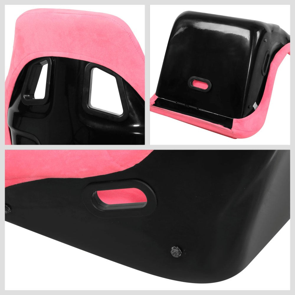 J2 J2-RS-004-PK Large Fixed Position Bucket Racing Seat w/Slider Pink J2-RS-004-PK
