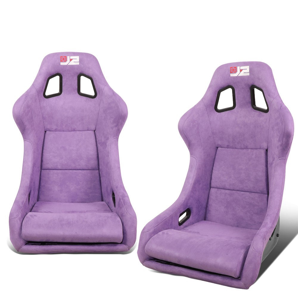J2 J2-RS-004-PP Large Fixed Bucket Racing Seat w/Slider Purple J2-RS-004-PP