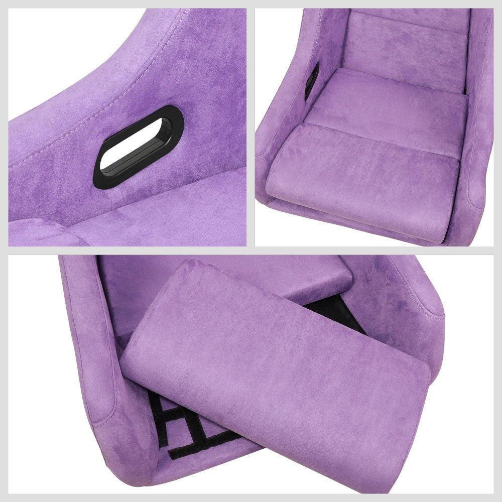 J2 J2-RS-004-PP Large Fixed Bucket Racing Seat w/Slider Purple J2-RS-004-PP