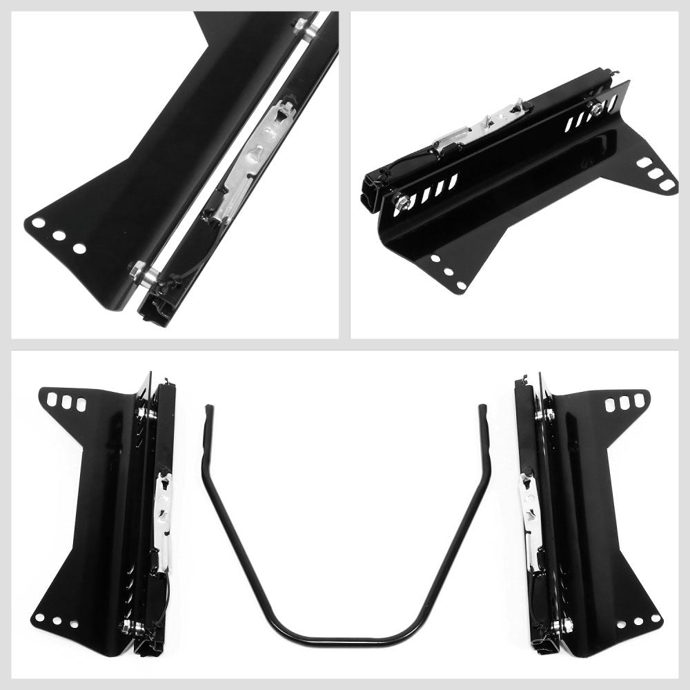 J2 J2-RS-005-BK Medium Fixed Bucket Racing Seat w/Slider Black J2-RS-005-BK