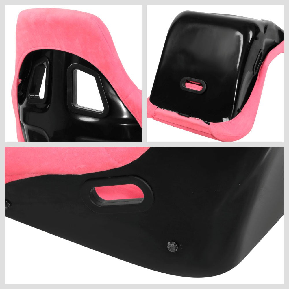 J2 J2-RS-005-PK Medium Fixed Position Bucket Racing Seat w/Slider Pink J2-RS-005-PK