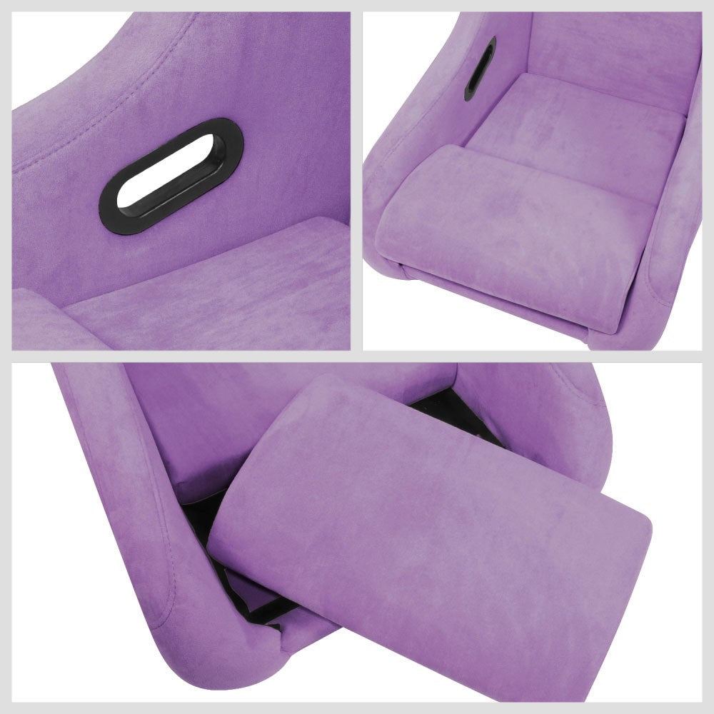 J2 J2-RS-005-PP Medium Fixed Bucket Racing Seat w/Slider Purple J2-RS-005-PP