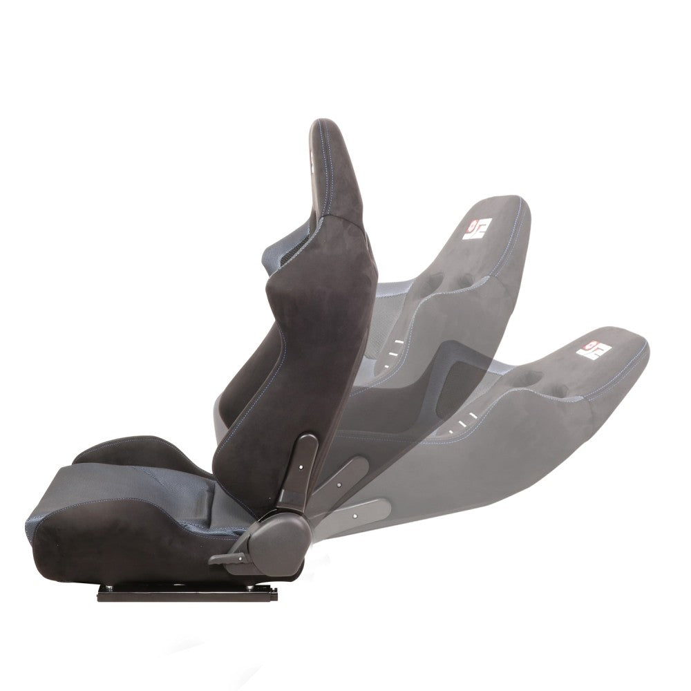 J2 J2-RS-006-BL Reclineable Racing Seat w/Slider Black/Red J2-RS-006-BL