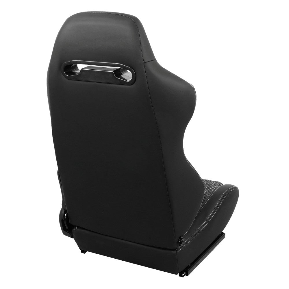 J2 J2-RS-006-GY Reclineable Racing Seat w/Slider Black/Grey J2-RS-006-GY