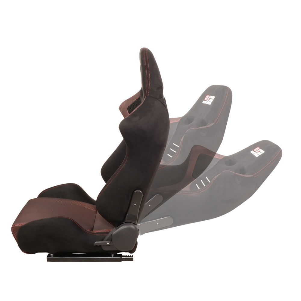 J2 J2-RS-006-RD Reclineable Racing Seat w/Slider Black/Blue J2-RS-006-RD