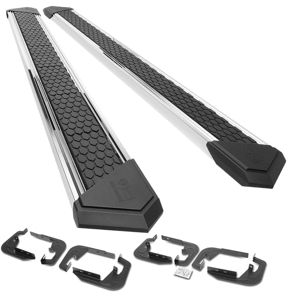 Metal J2 Honeycomb Pad Running Board Nerf Bar 07-18 Silverado 1500 Crew Cab J2-STEPB-ZTL-8252-SS