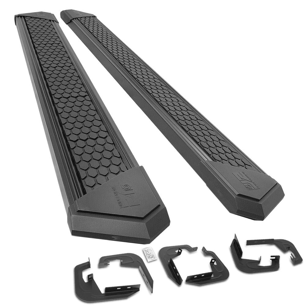 Black J2 Honeycomb Pad Running Board Nerf Bar 07-18 Sierra 1500 Extended Cab J2-STEPB-ZTL-8253-SSBK