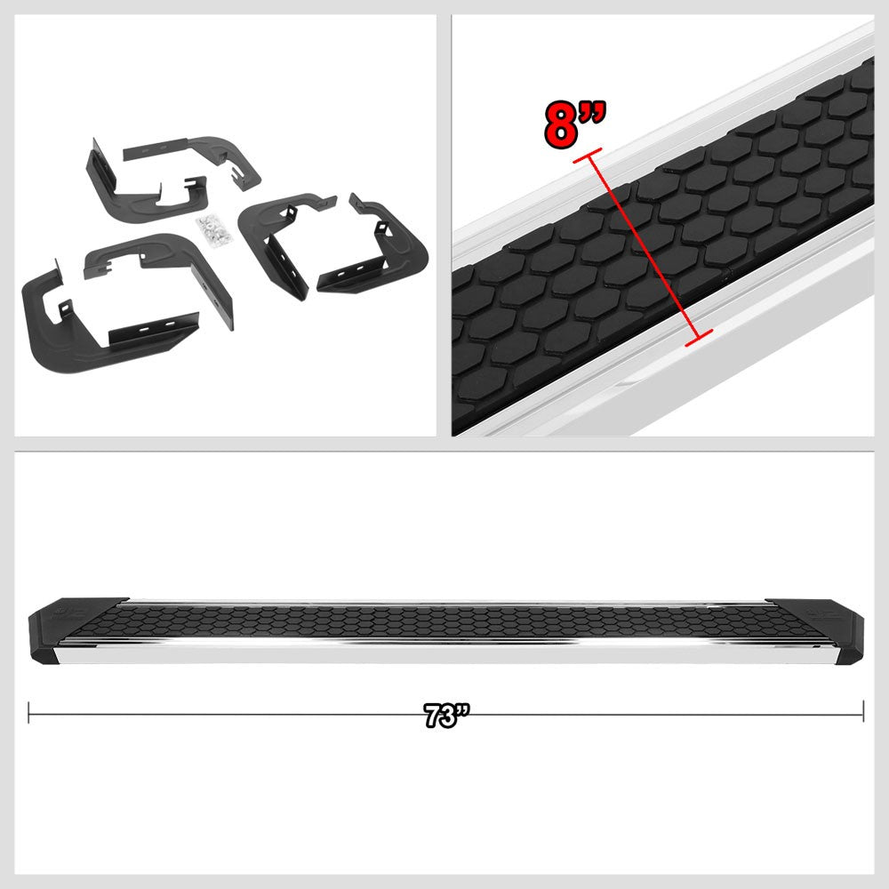 Metal J2 Honeycomb Pad Running Board Nerf Bar 07-18 Sierra 1500 Extended Cab J2-STEPB-ZTL-8253-SS