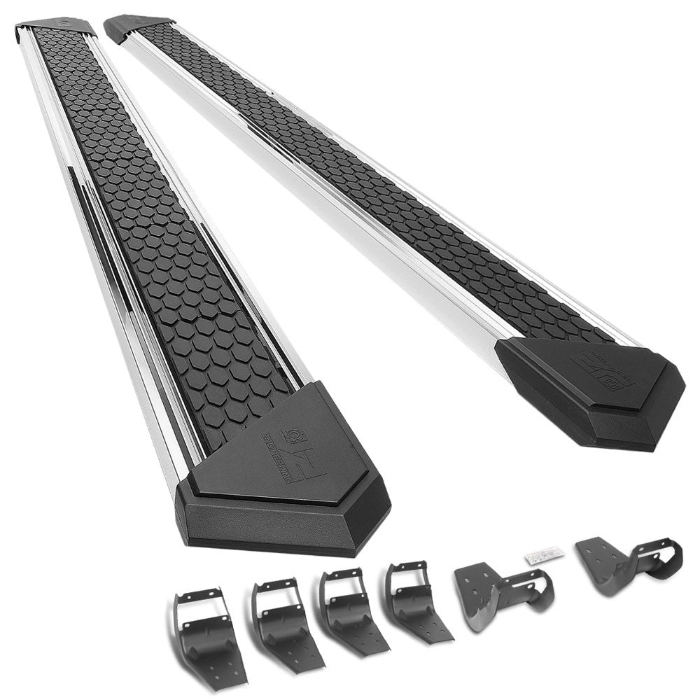 Metal J2 Honeycomb Pad Running Board Nerf Bar 15+ F150 P552 P702 Crew Cab J2-STEPB-ZTL-8255-SS