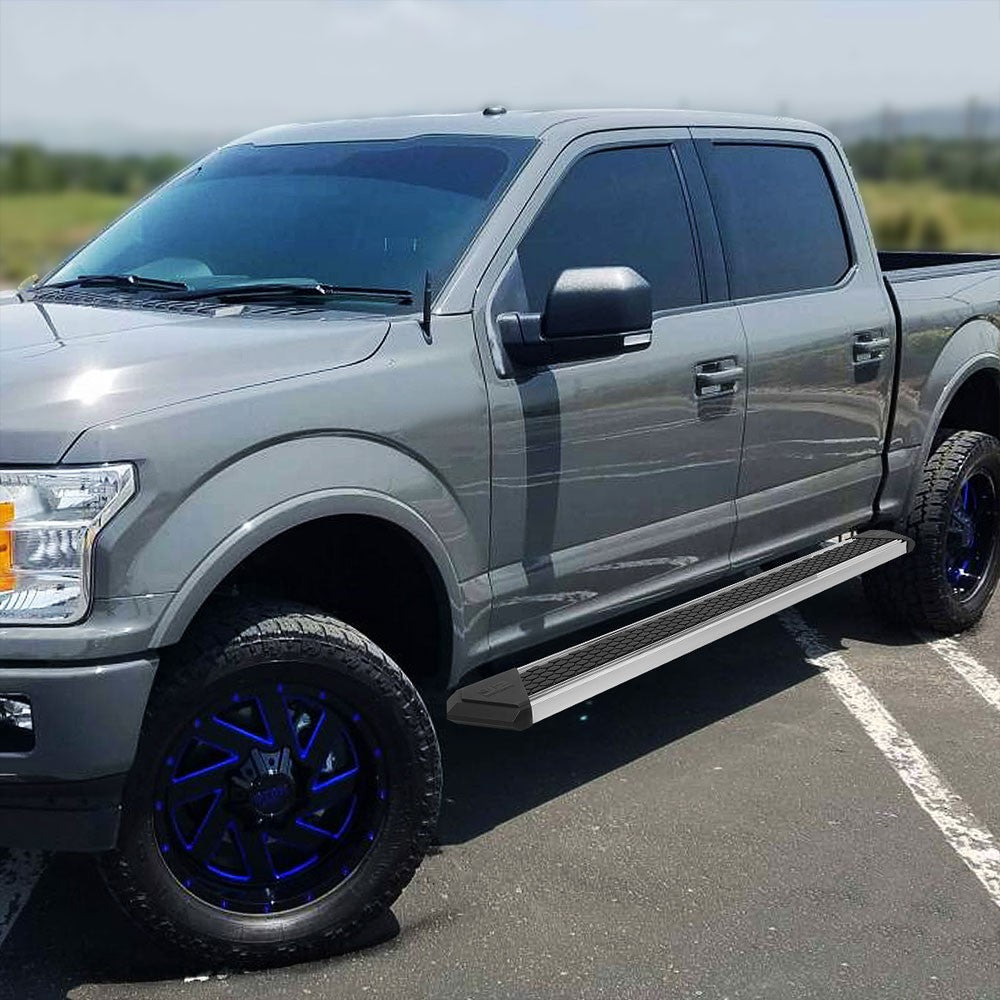 Metal J2 Honeycomb Pad Running Board Nerf Bar 15+ F150 P552 P702 Crew Cab J2-STEPB-ZTL-8255-SS