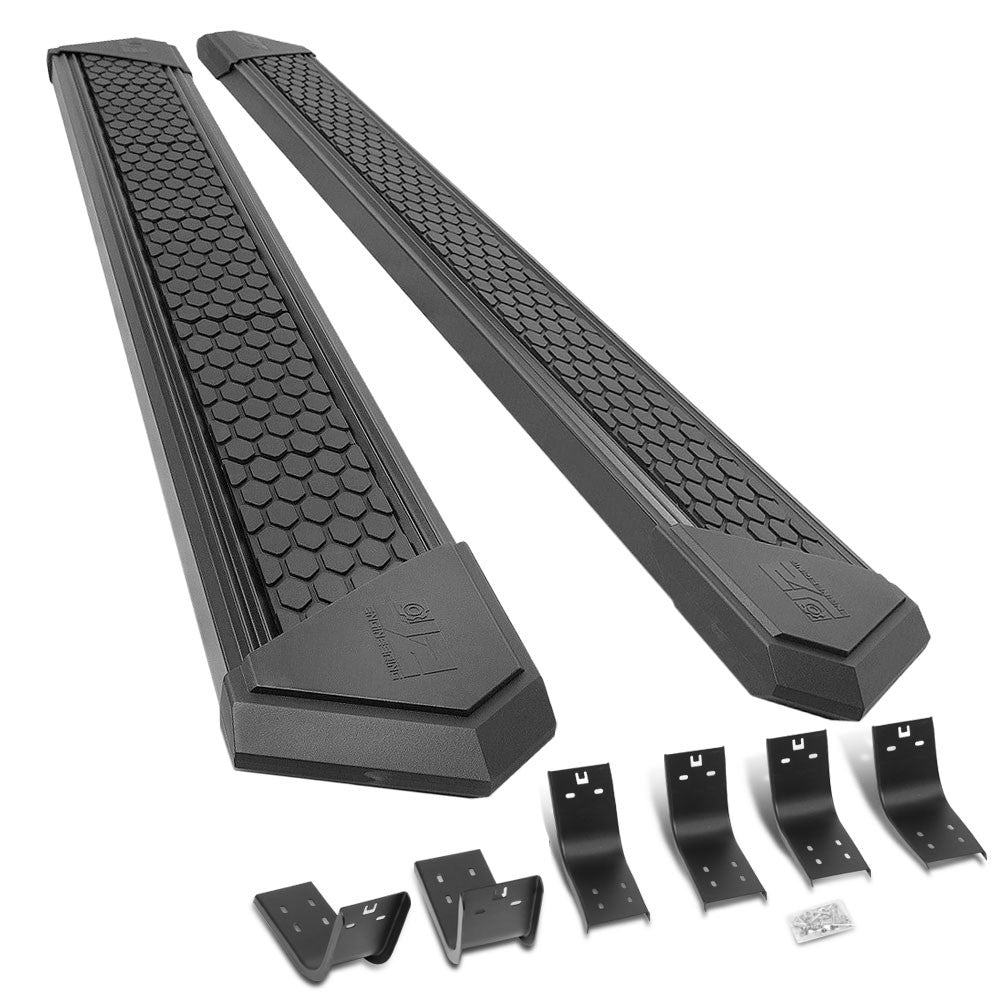 Black J2 Honeycomb Pad Running Board Nerf Bar 09-18 Ram 1500 Extended Cab J2-STEPB-ZTL-8258-SSBK