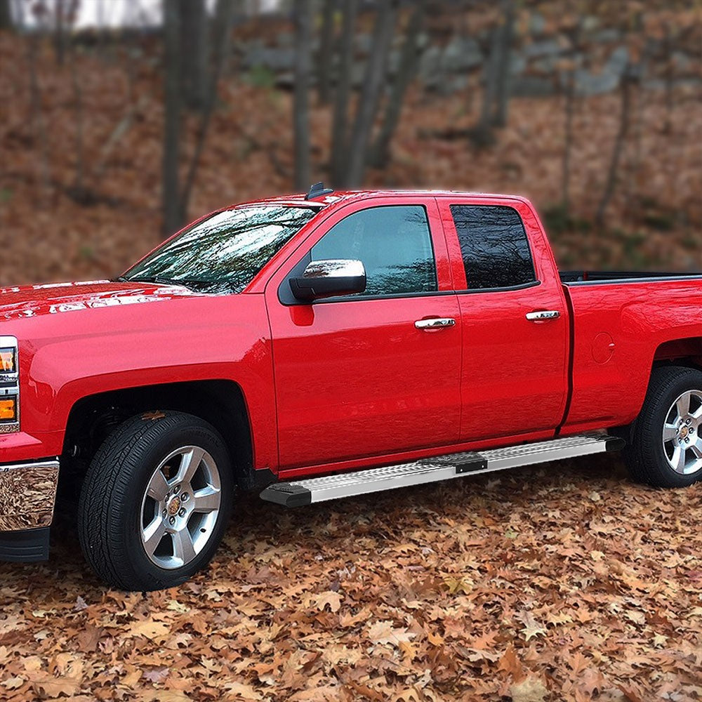 Metal J2 Wide Pleated Running Board Nerf Bar 07-18 Sierra 1500 Extended Cab J2-STEPB-ZTL-8260-SS