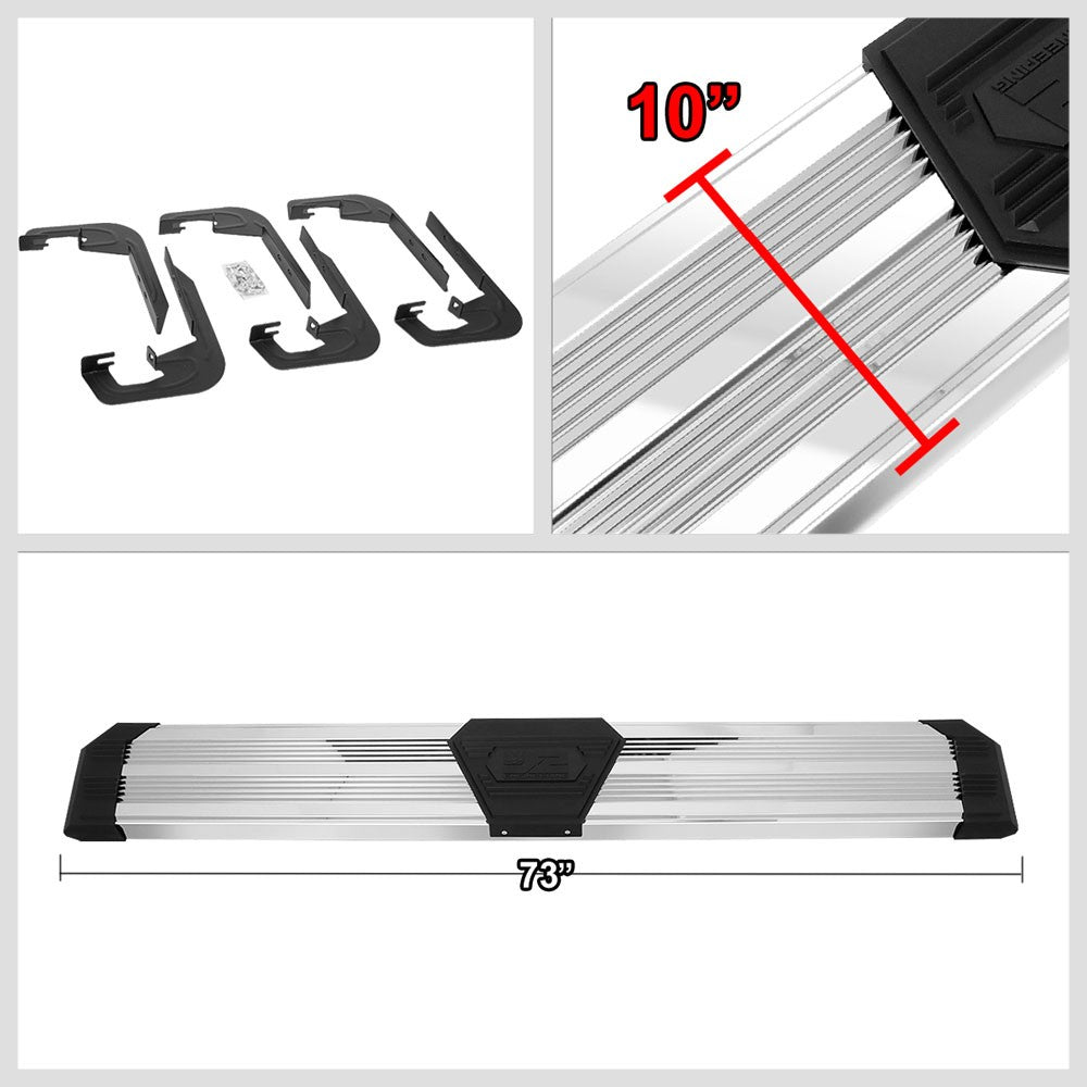 Metal J2 Wide Pleated Running Board Nerf Bar 07-18 Sierra 1500 Extended Cab J2-STEPB-ZTL-8260-SS