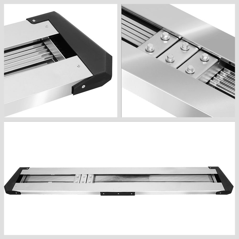 Metal J2 Wide Pleated Running Board Nerf Bar 19+ Silverado/Sierra Crew Cab J2-STEPB-ZTL-8261-SS