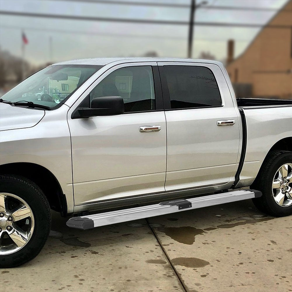 Metal J2 Wide Pleated Running Board Nerf Bar 09-18 Ram/19+ Classic Crew Cab J2-STEPB-ZTL-8264-SS