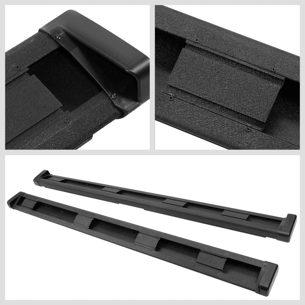 Black J2 Arrow Pattern Running Board Nerf Bar 07-18 Silverado 1500 Crew Cab J2-STEPB-ZTL-8266-BK
