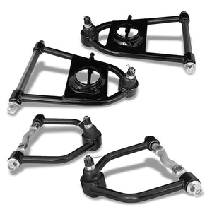 Black Steel Front Upper+Lower Control Arms Suspension Kit For 74-78 Mustang II