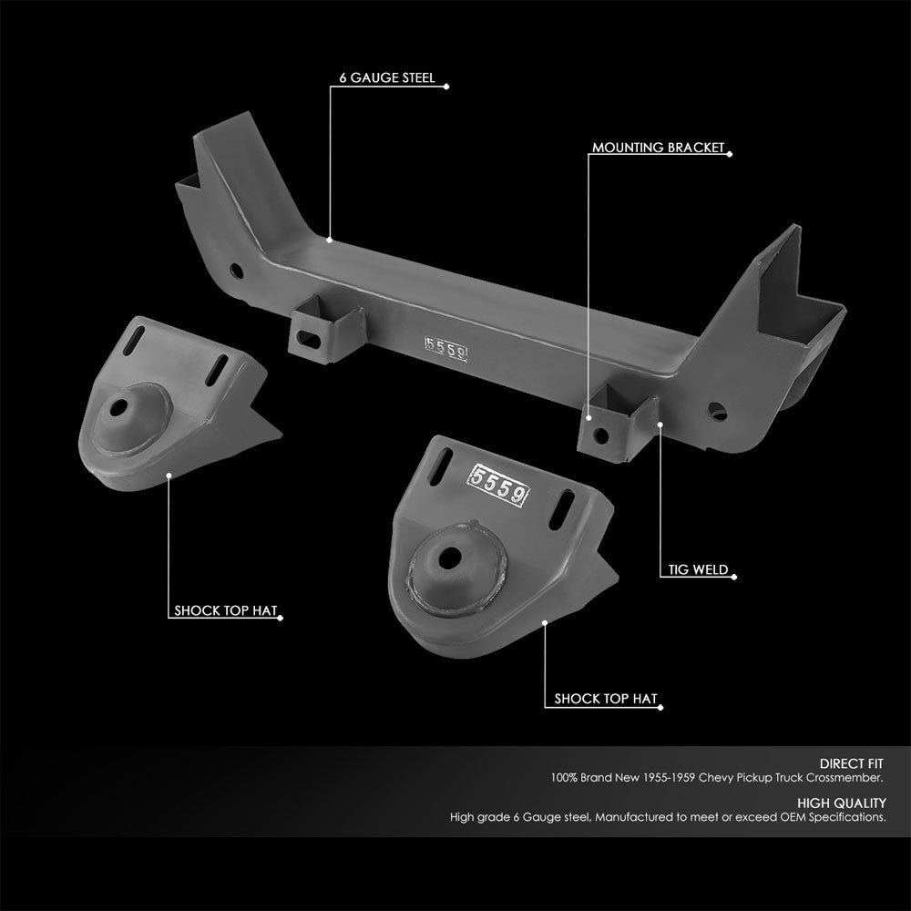 55-58 Chevy Truck 7-Gauge Steel Crossmember MUSTANG II IFS