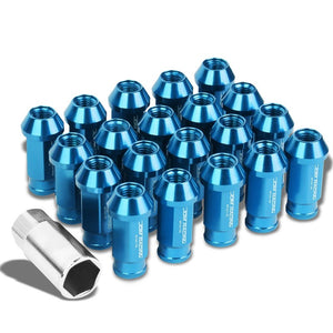 Light Blue Aluminum M12x1.50 Open Knurl End Acorn Tuner 20x Conical Lug Nuts-Accessories-BuildFastCar