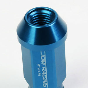 Light Blue Aluminum M12x1.50 Open Knurl End Acorn Tuner 20x Conical Lug Nuts-Accessories-BuildFastCar