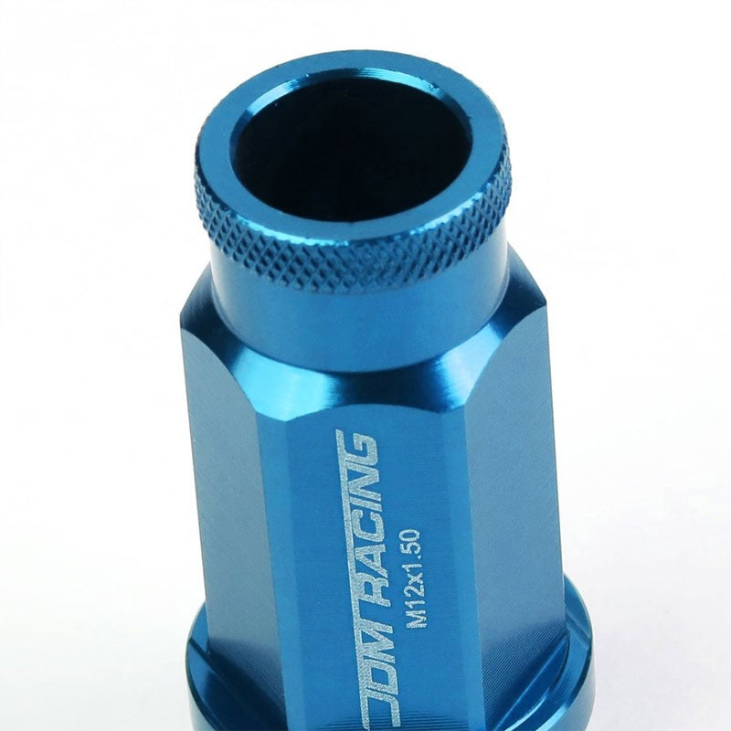 Light Blue Aluminum M12x1.50 Open Knurl End Acorn Tuner 20x Conical Lug Nuts-Accessories-BuildFastCar