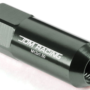 Gunmetal Aluminum M12x1.50 20MM Hexagon Open Acorn Tuner 20x Conical Lug Nuts-Accessories-BuildFastCar