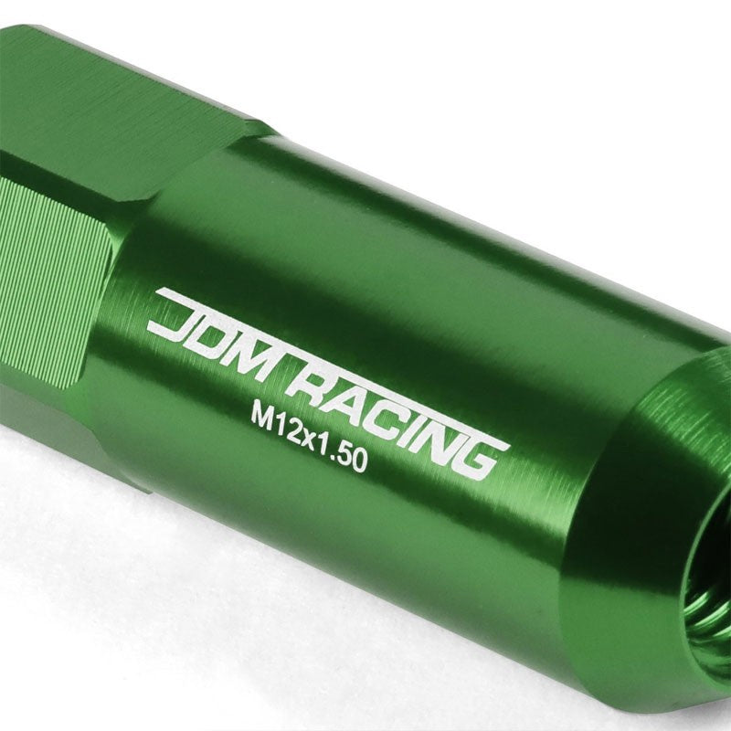 Green Aluminum M12x1.50 20MM Hexagon Open End Acorn Tuner 20x Conical Lug Nuts-Accessories-BuildFastCar
