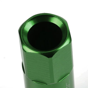 Green Aluminum M12x1.50 20MM Hexagon Open End Acorn Tuner 20x Conical Lug Nuts-Accessories-BuildFastCar