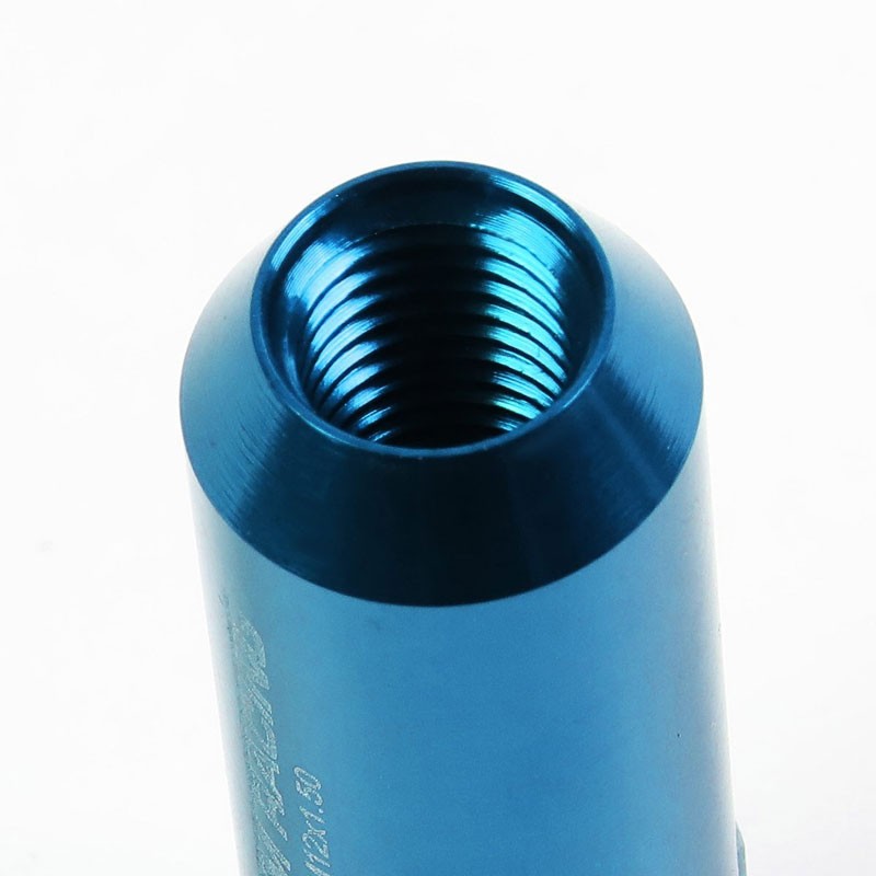 Light Blue Aluminum M12x1.50 20MM Hexagon Open Acorn Tuner 20x Conical Lug Nuts-Accessories-BuildFastCar