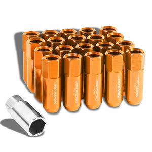 Orange Aluminum M12x1.50 20MM Hexagon Open End Acorn Tuner 20x Conical Lug Nuts-Accessories-BuildFastCar