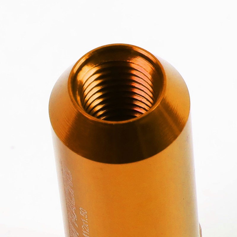 Orange Aluminum M12x1.50 20MM Hexagon Open End Acorn Tuner 20x Conical Lug Nuts-Accessories-BuildFastCar