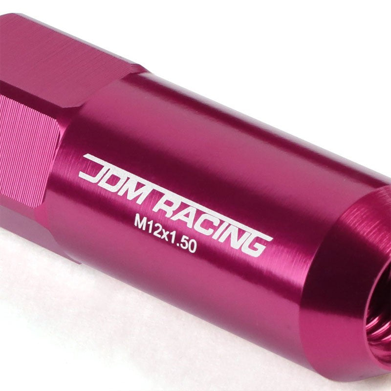 Pink Aluminum M12x1.50 20MM Hexagon Open End Acorn Tuner 20x Conical Lug Nuts-Accessories-BuildFastCar