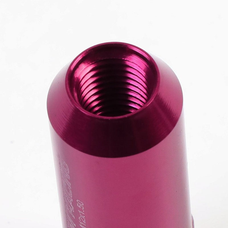 Pink Aluminum M12x1.50 20MM Hexagon Open End Acorn Tuner 20x Conical Lug Nuts-Accessories-BuildFastCar