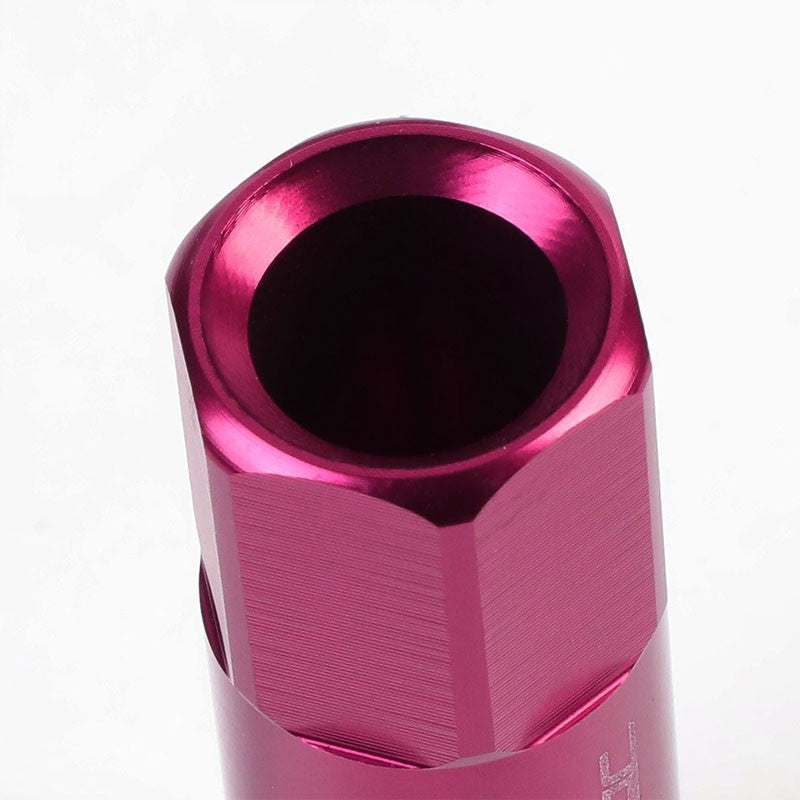 Pink Aluminum M12x1.50 20MM Hexagon Open End Acorn Tuner 20x Conical Lug Nuts-Accessories-BuildFastCar