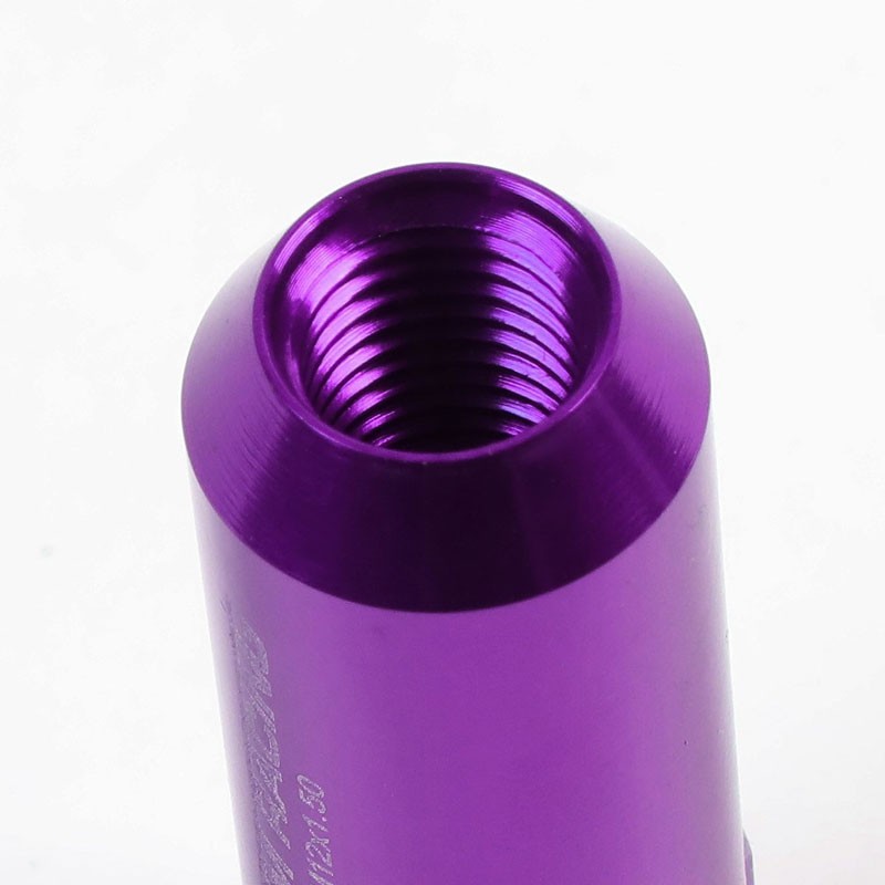 Purple Aluminum M12x1.50 20MM Hexagon Open End Acorn Tuner 20x Conical Lug Nuts-Accessories-BuildFastCar