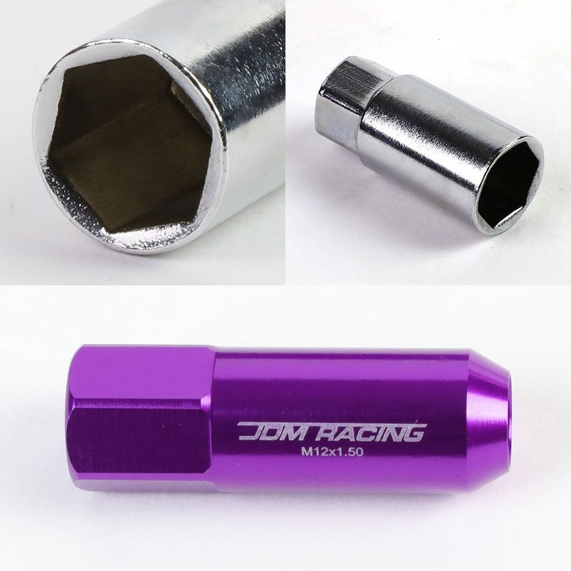 Purple Aluminum M12x1.50 20MM Hexagon Open End Acorn Tuner 20x Conical Lug Nuts-Accessories-BuildFastCar