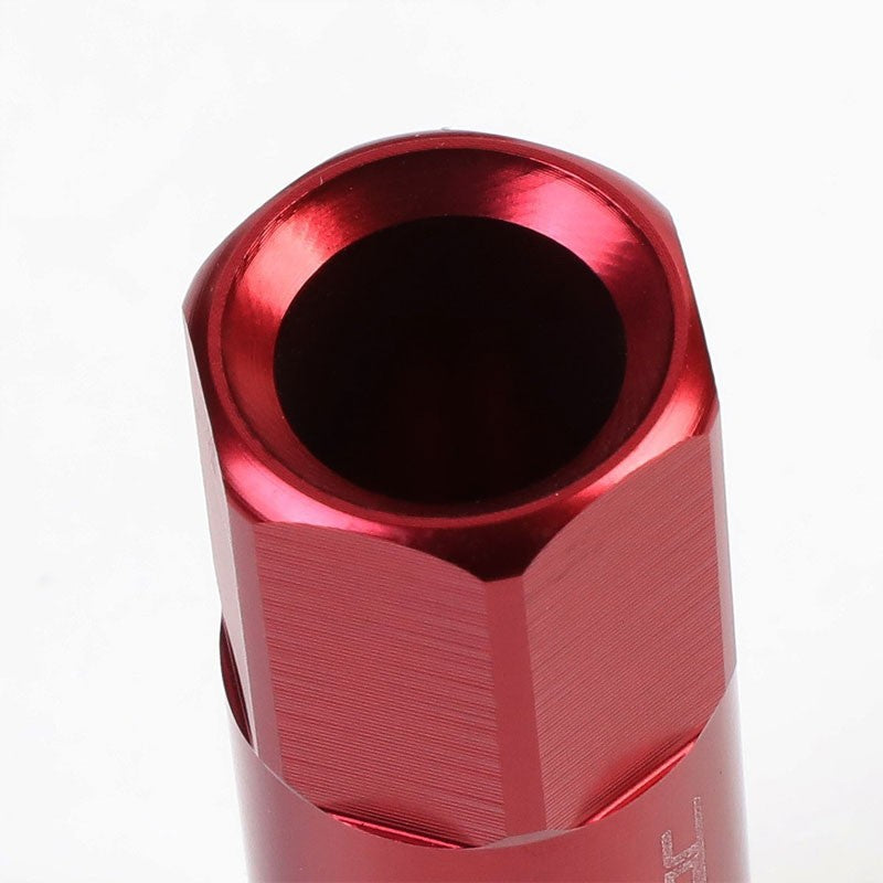 Red Aluminum M12x1.50 20MM Hexagon Open End Acorn Tuner 20x Conical Lug Nuts-Accessories-BuildFastCar