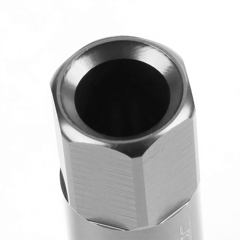 Silver Aluminum M12x1.50 20MM Hexagon Open End Acorn Tuner 20x Conical Lug Nuts-Accessories-BuildFastCar