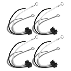 4xWiring Harness Right Angle Single Contact 6" 2 Prong Reverse Light Pigtail-Truck & Trailer Parts-BuildFastCar