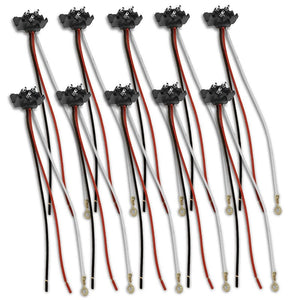 10xWiring Harness Right Angle Double Contact 9" 3 Prong Caution Light Pigtail-Truck & Trailer Parts-BuildFastCar